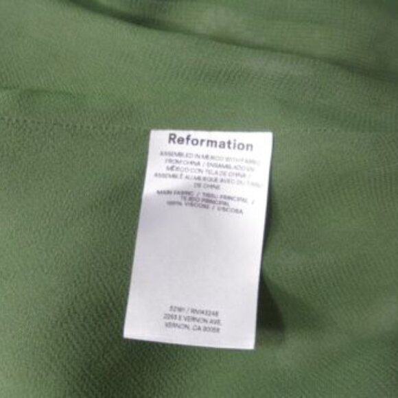 NEW Reformation Mya Mini Dress in Green multi Size 6 #2977 - Picture 8 of 10